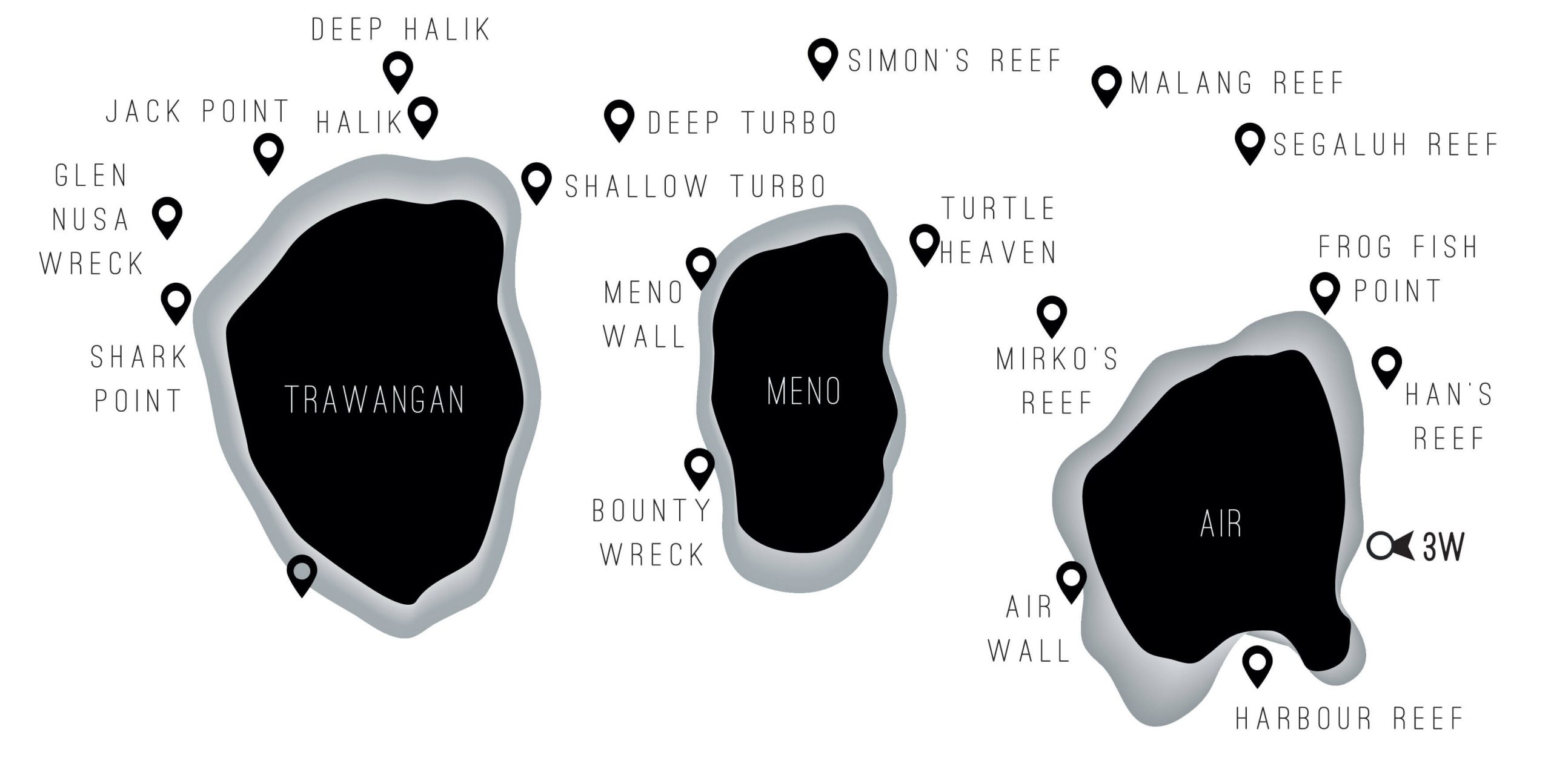 Dive Sites of the Gilis