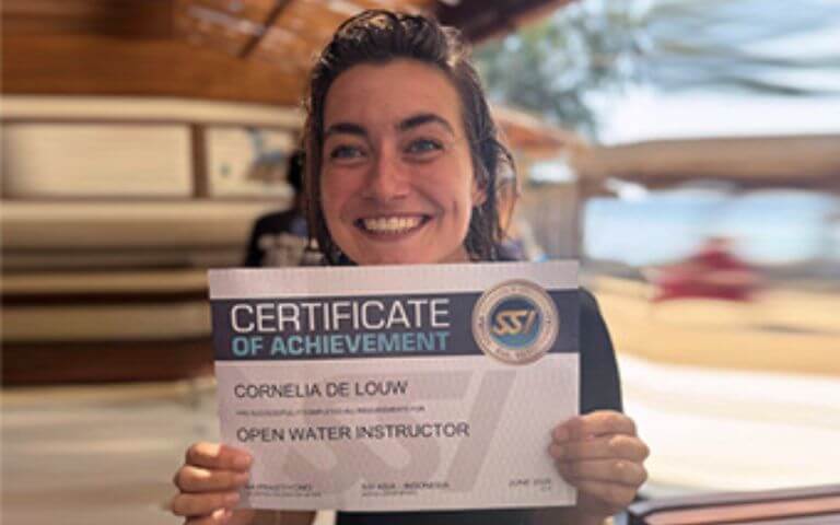 Mirthe, SSI Instructor graduate at 3W Div